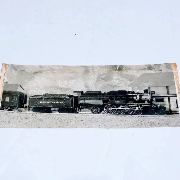 Model Train Railroad Photo Reading 343 Vintage 10" x 4 3/8" - Picture 1 of 3